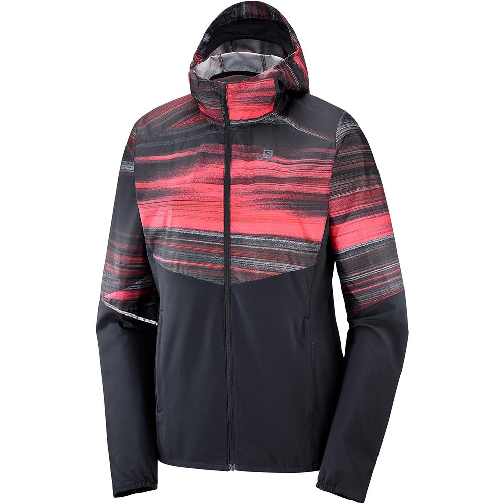 Salomon Israel AGILE FZ HOODIE W - Womens Jackets - Black (MSRX-49867)